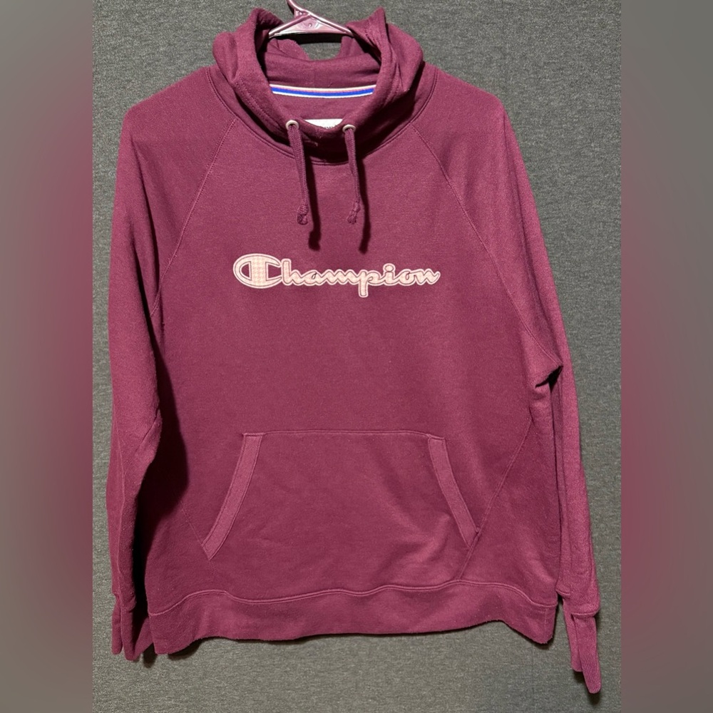 Champion Burgundy Pullover Hoodie